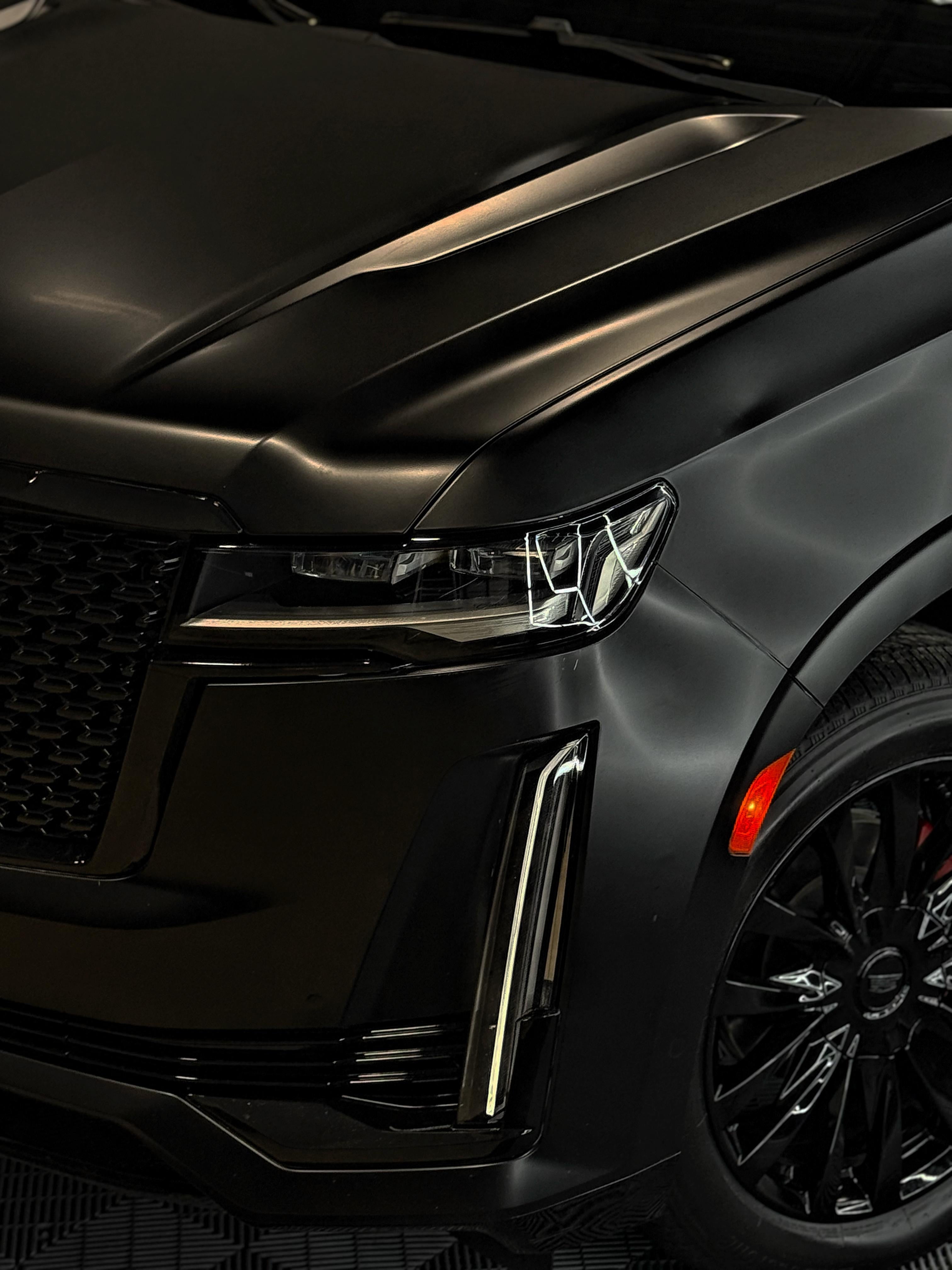 Satin Black Cadillac Escalade