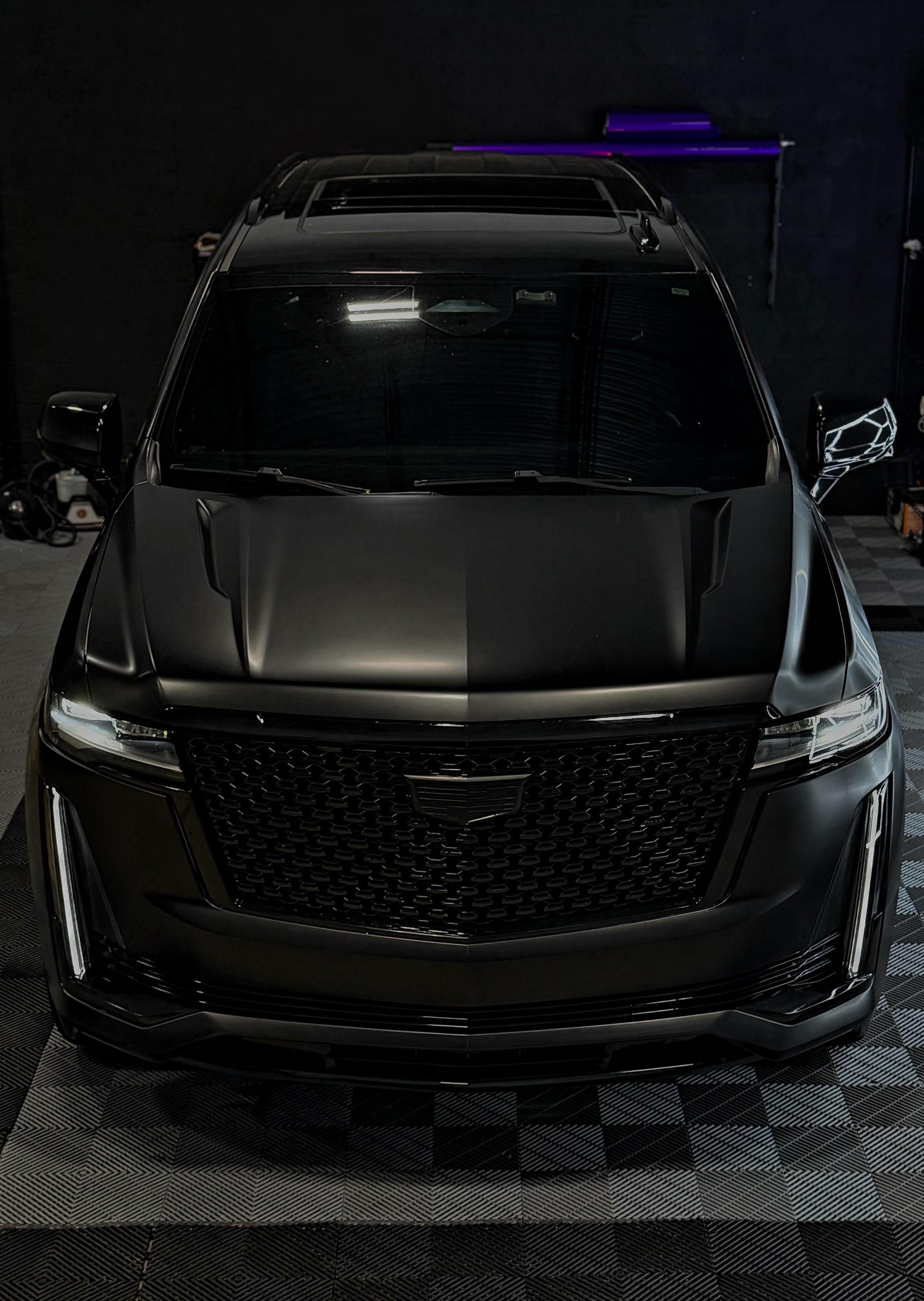 Satin Black Cadillac Escalade