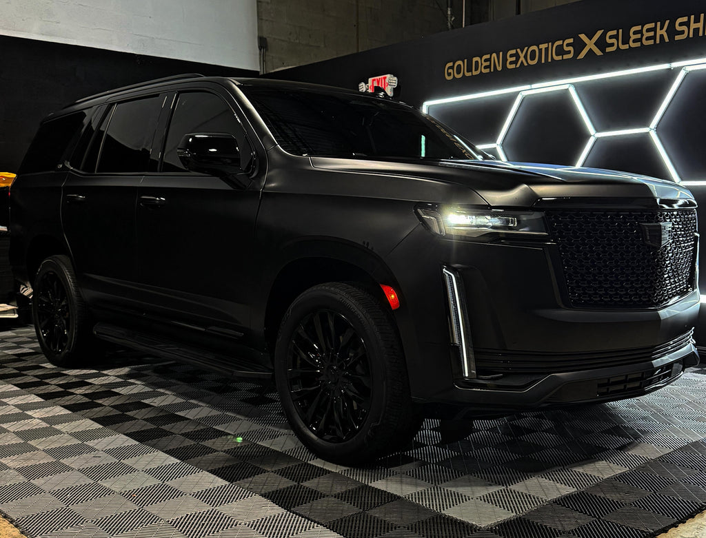 Satin Black Cadillac Escalade